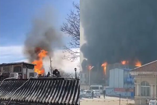 微视频｜北京南锣鼓巷与雨儿胡同交叉口发生起火 河北正定县化工厂火灾