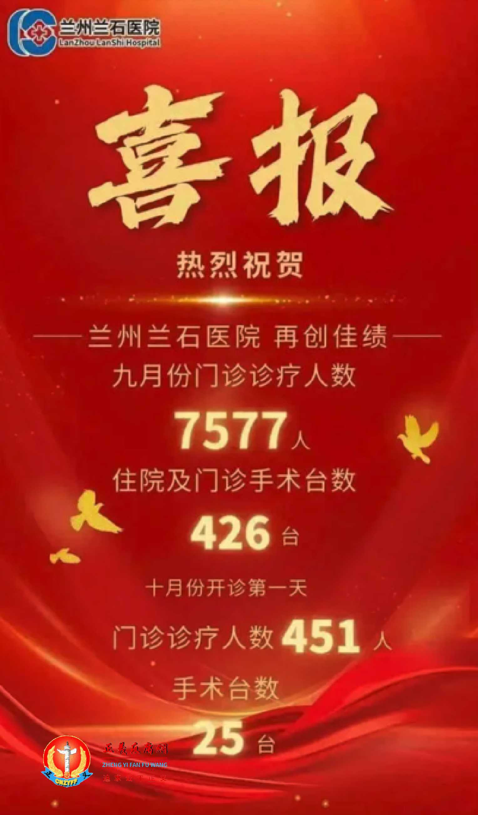 “喜报”内容显示，热烈祝贺兰石医院“再创佳绩”.jpg